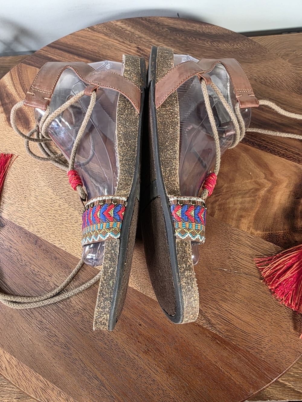 Circus by Sam Edelman Kerri Boho Gladiator Lace-Up Sandals Festival Size 8.5 - Picture 12 of 16